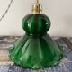 Vintage suspension lamp in marbled green opaline