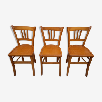 3 chaises de bistrot ancienne