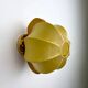 Italian "Cocoon" wall light, resin and pine wood, 1970
