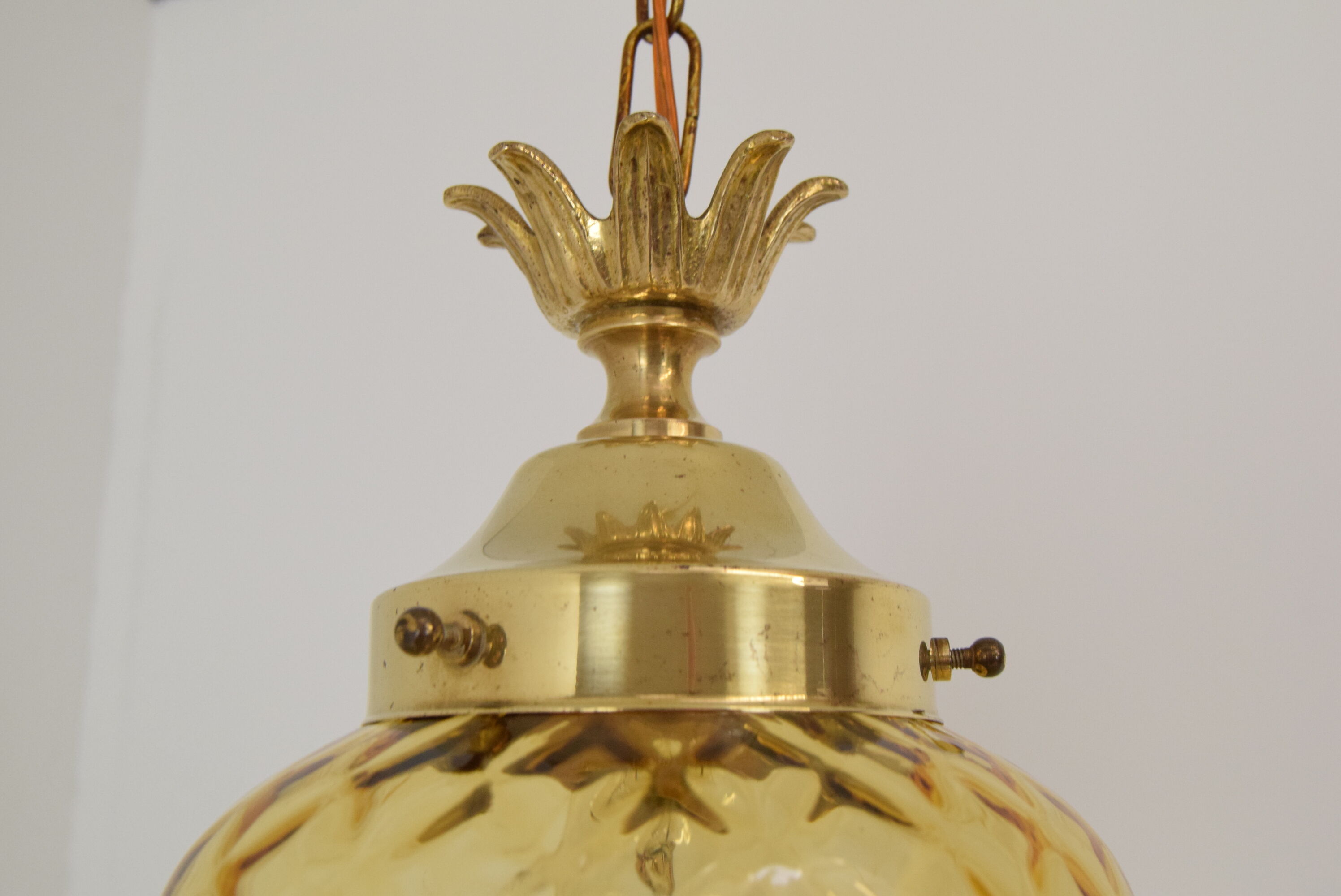 Art deco Glass Pendant,1930's.