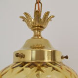Suspension en verre art déco années 1930