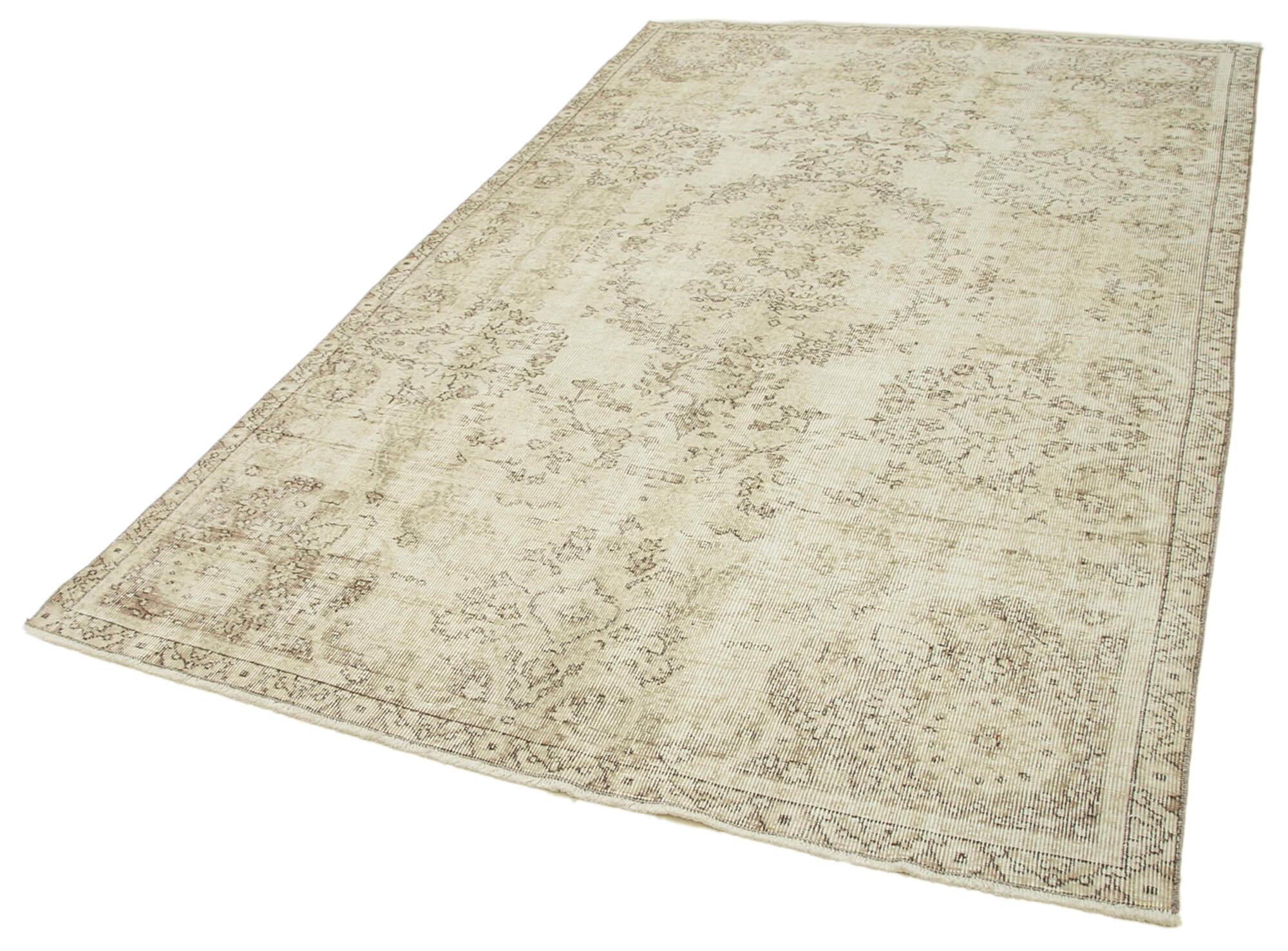 Hand-knotted turkish beige rug 165 cm x 273 cm