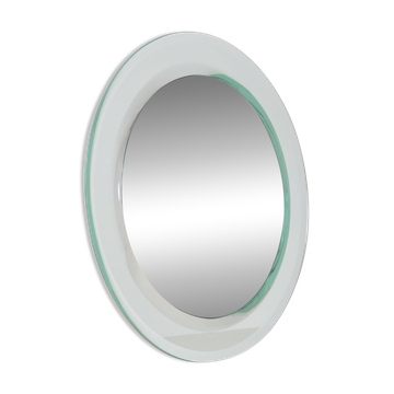 Large vintage mirror with double facet edge