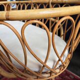 Vintage rattan crib – 1960s/70s