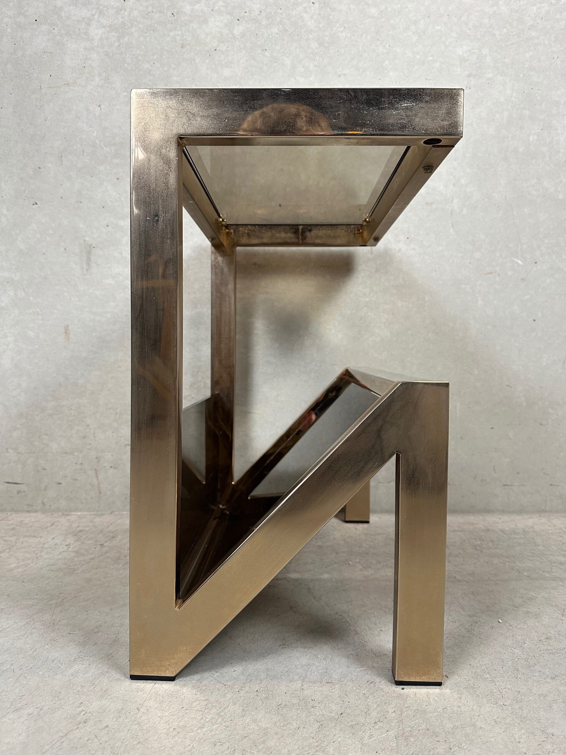 Vintage side table / magazine rack – Belgochrom