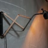 Old industrial scissor lamp machine lamp