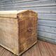 Antique chest, vintage wooden trunk