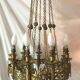 Brass chandelier 9 fires