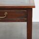 Bureau et chaise de bureau Chesterfield en cuir de vachette bleu
