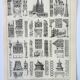 Old engraving 1898, Architecture (religious), construction • Lithograph, Original plate