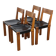Set of 4 S24 chairs by Pierre Chapo – Solid elm and black leather – 1970