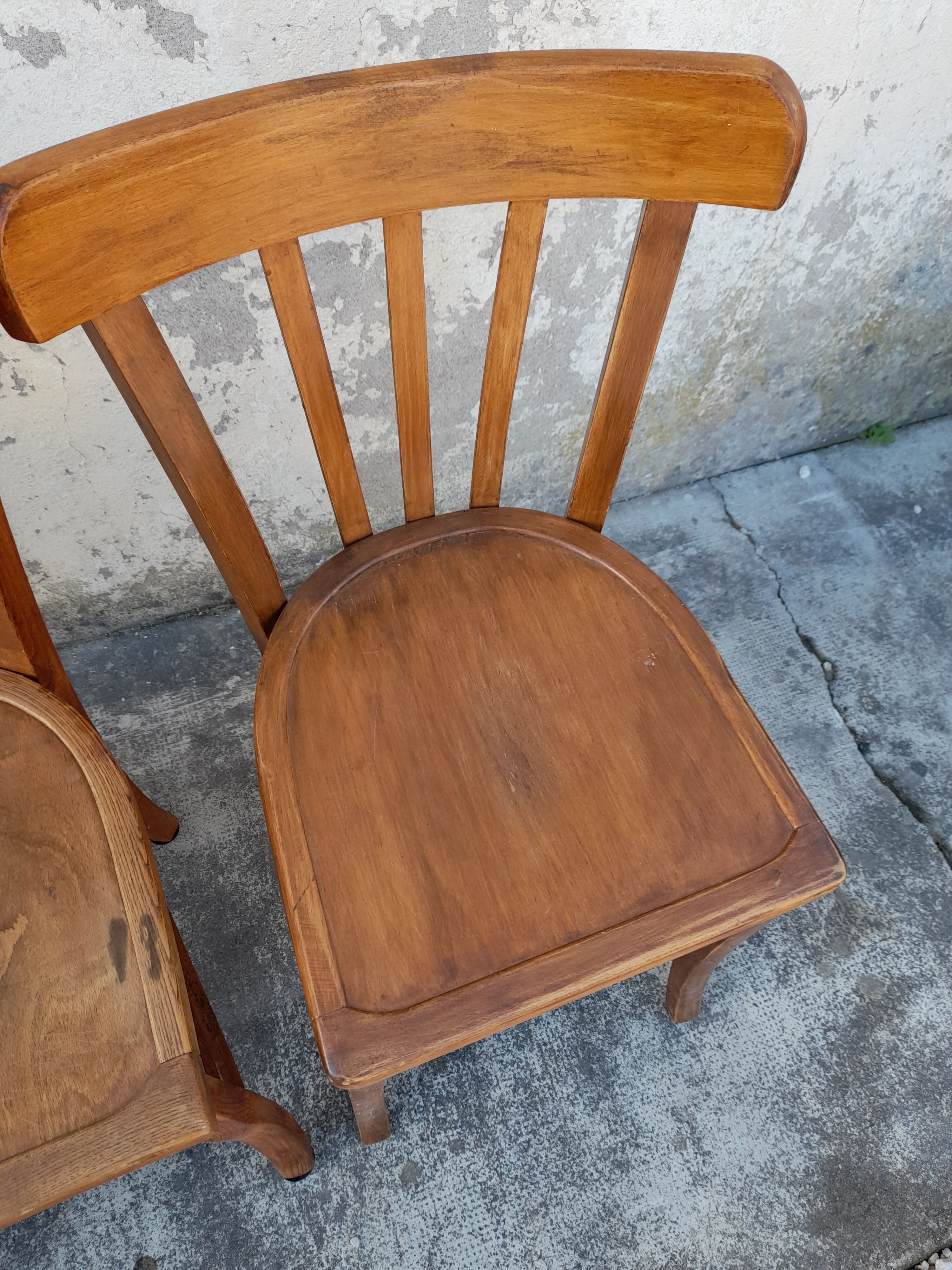 Série de 4 chaises de bistrot Luterma 1950