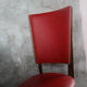 Lot de 8 chaises vintage bois et skai rouge