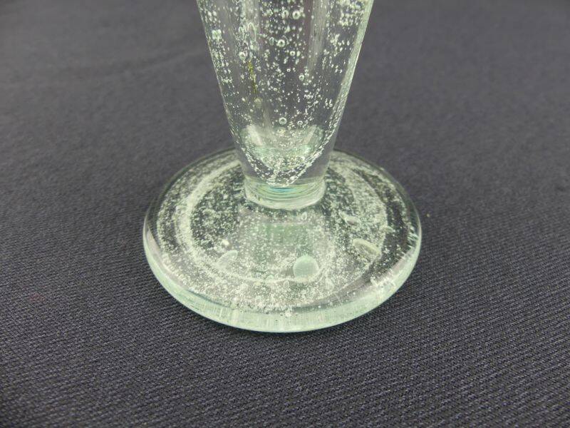 6 bubble glass champagne flutes