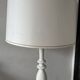 Vintage white wooden floor lamp