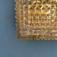 Vintage wall lamp in pressed molded glass, France 1970