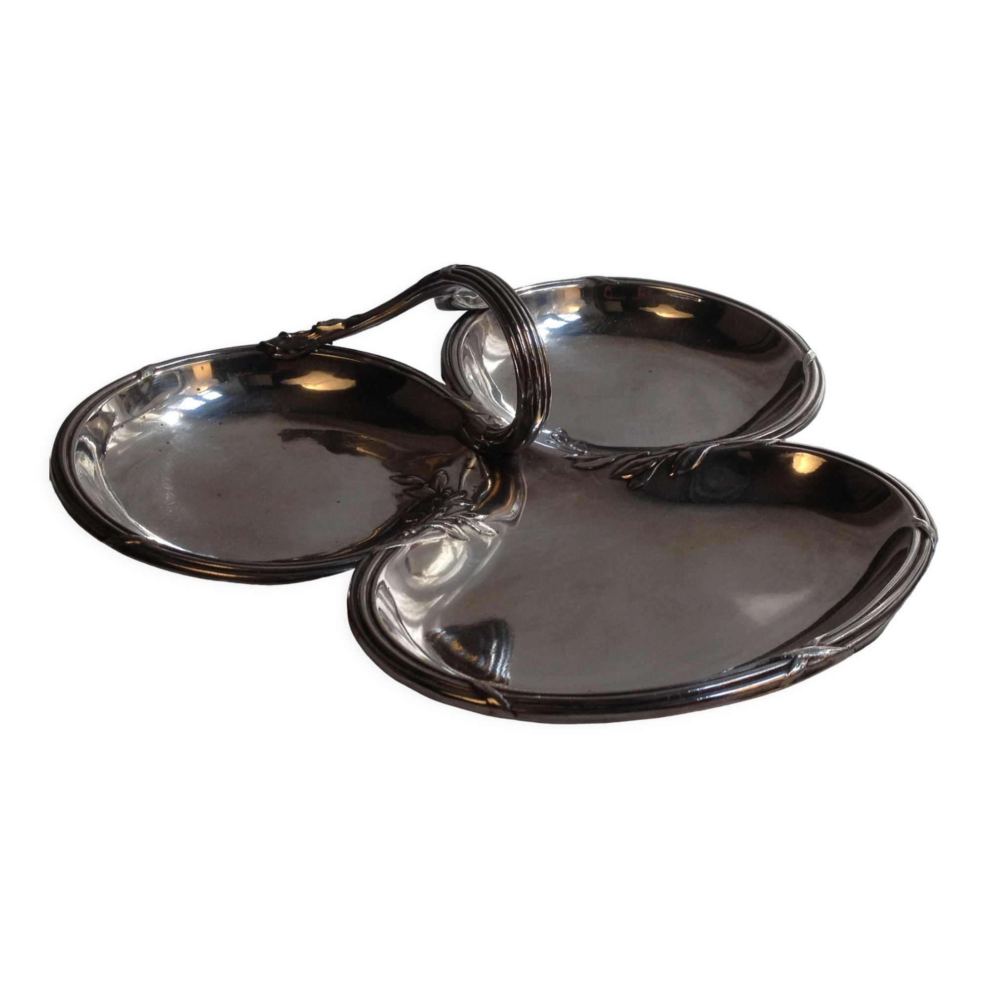 Serving dish in silver metal from the brand Gallia/Christofle