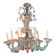 Venetian Rezzonico chandelier in multicoloured Murano glass circa 1900