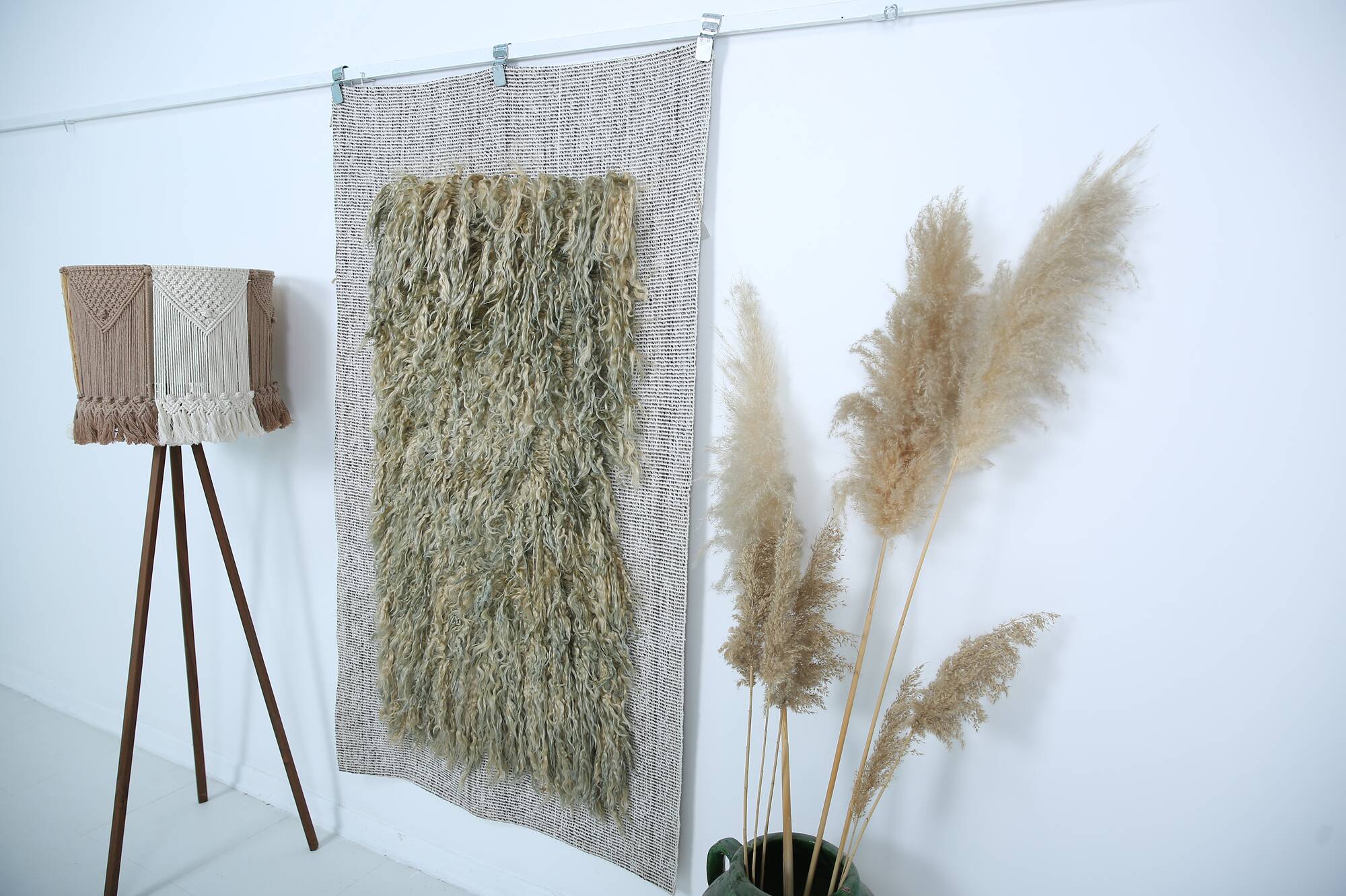 Handmade Turkish Vintage Wall Rug, 104x175Cm