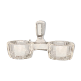 Octagonal glass salt cellar