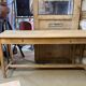 Console table de drapier en chêne brut