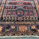 Vintage Karacah Rug 182x114 cm, medium, Tribal oriental Carpet  Red Navy Blue
