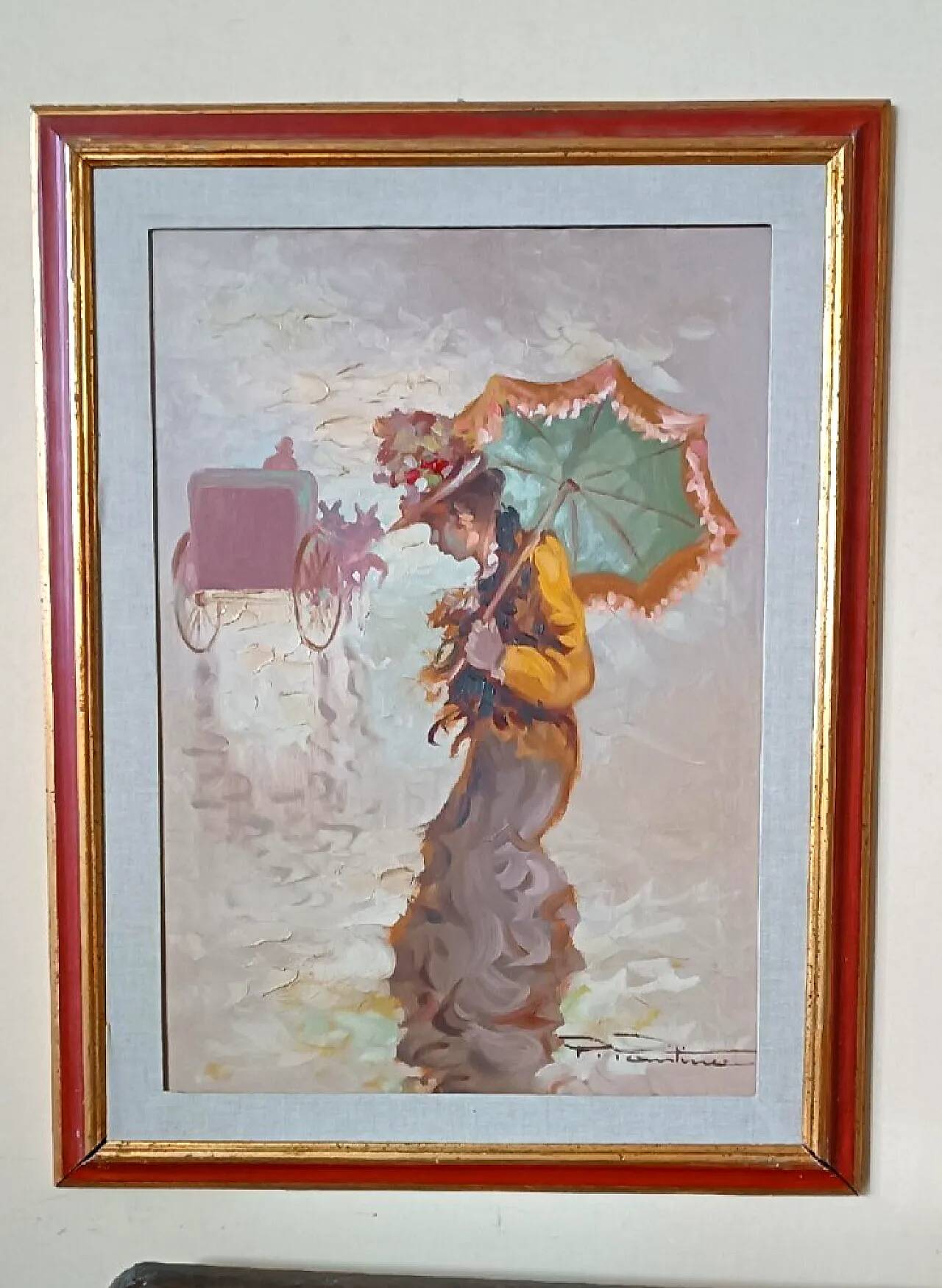 Parisian Scene by Pietro Pantino, oil on canvas, 20th century