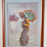 Parisian Scene by Pietro Pantino, oil on canvas, 20th century