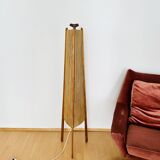 Sisal and Teak Floor Lamp by Temde
