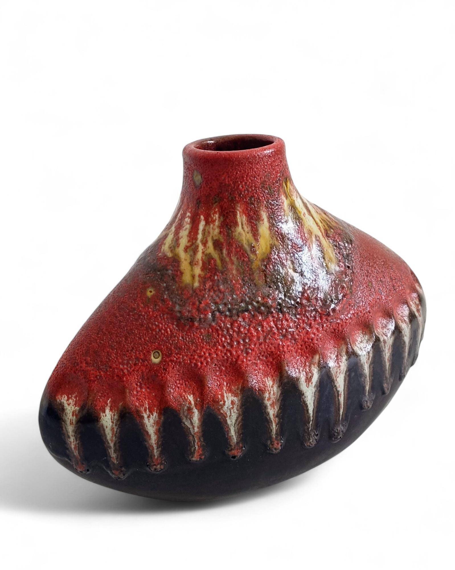 Sculptural West German Ceramic Vase by Carstens Tönnieshof, c. 1950s