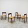 4 chairs 75 by Niels Otto Moller, Scandinavian design, teak
