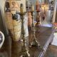 Paire de lampes en bronze vintage