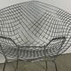 Diamond Bertoia armchair in chrome metal vintage 80