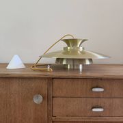 Vintage Danish gold pendant - Louis Poulsen Style - Danish design pendant