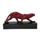 French Ceramic Art Deco Statue Of A Panther 1930s