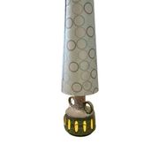 Lampe sur pied vintage en céramique avec base éclairée