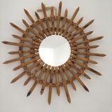 Wicker sun mirror