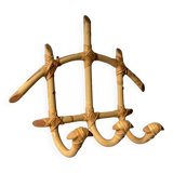Small vintage rattan hook
