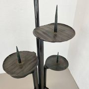 Large brutalist bronze candleholder by Manfred Bergmeister, Germany, 1970s