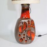 German Fat Lava ceramic floor lamp by Hülstadt Leuchten, 1960s