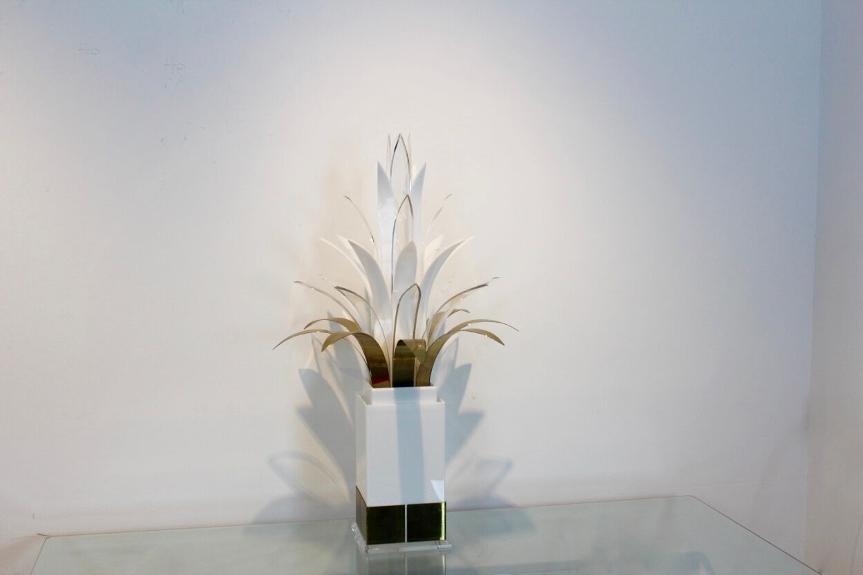 Lampe palmier par Peter Doff Pays-Bas années 70
