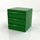 Green plastic 3-drawer chest by Simon Fussell for Kartell, 1970.