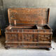 Italian chest carved wood
