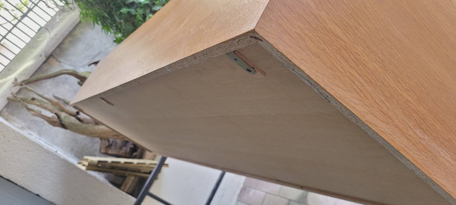 60's glass wall shelf