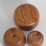 Mid-Century Modern Wood Bowls, Sweden, Set of 3