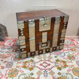 19th Century Korean Wooden and Brass Storage Chest