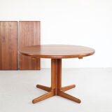 Danish round dining table in teak 1960s