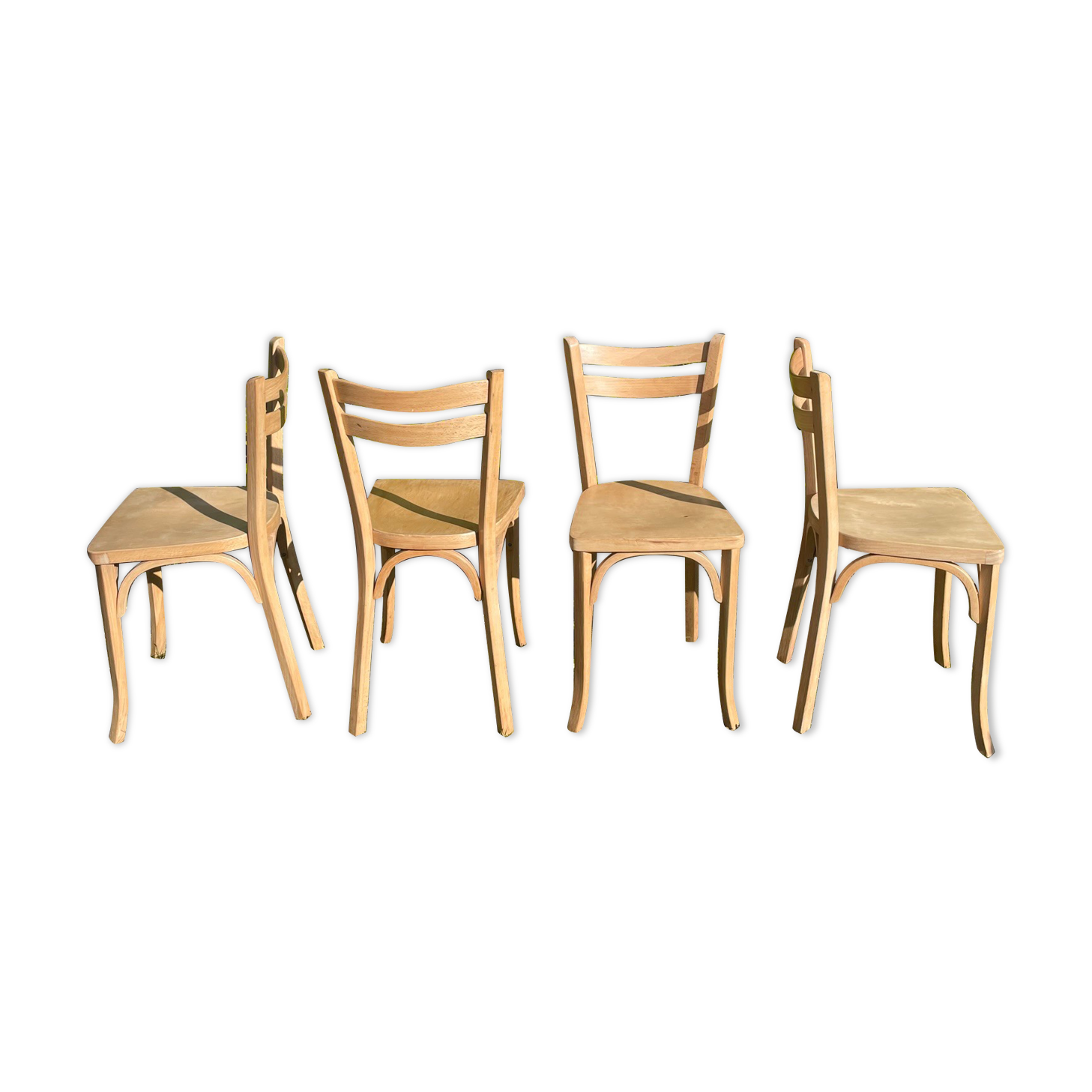 Set of 4 bistro chairs Baumann matt colorless varnish