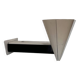 Vintage modernist wall lamp, cream and black lacquered metal, Italy 1970s