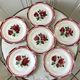 set of 6 dessert plates Digoin Sarreguemines model Cibon years 30-40